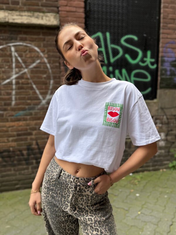 Wit t-shirt Bisou