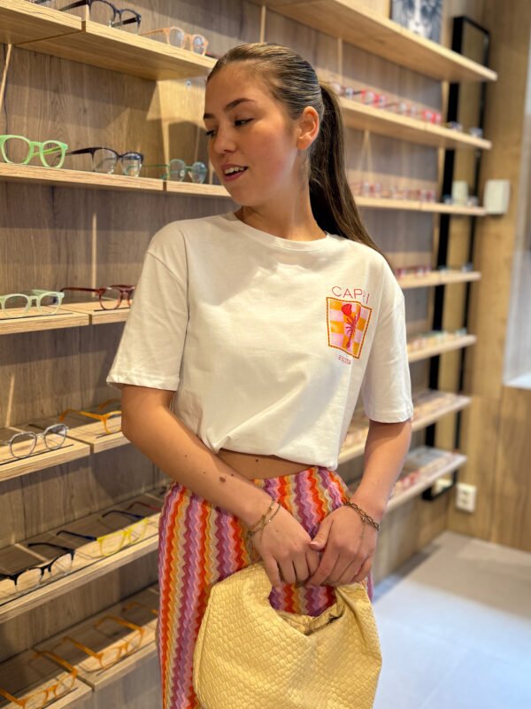 Wit t-shirt capri