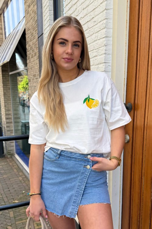 Wit t-shirt Lemon