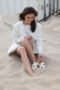 Witte pinstripe strikblazer