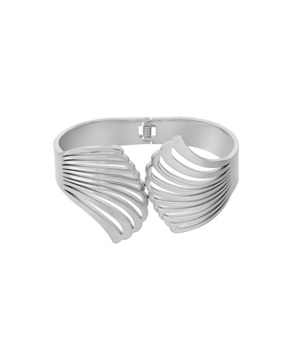 Zilveren schelp bangle