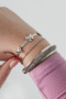 Zilveren summer love armband