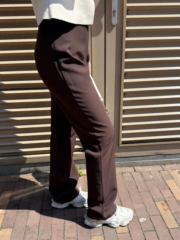 Bruine highwaist pantalon Pien