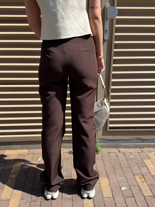 Bruine highwaist pantalon Pien
