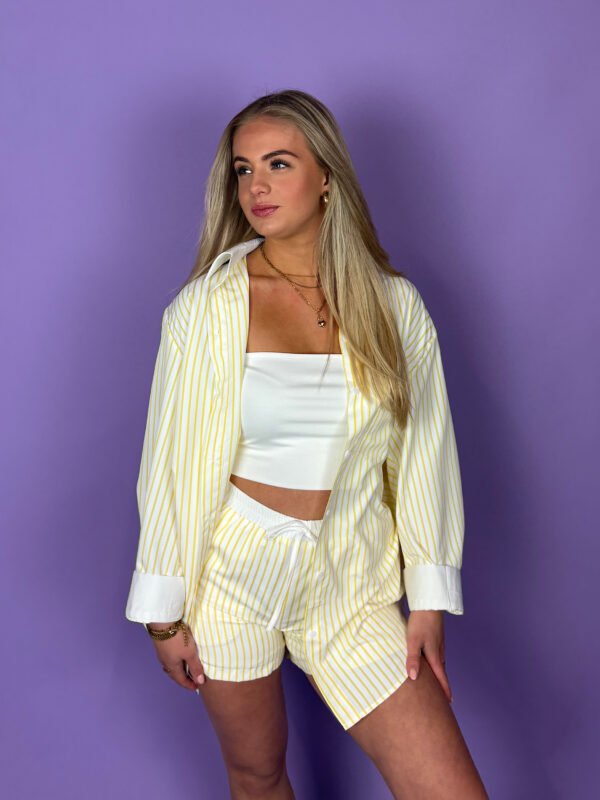 Gele pinstripe blouse Danniek