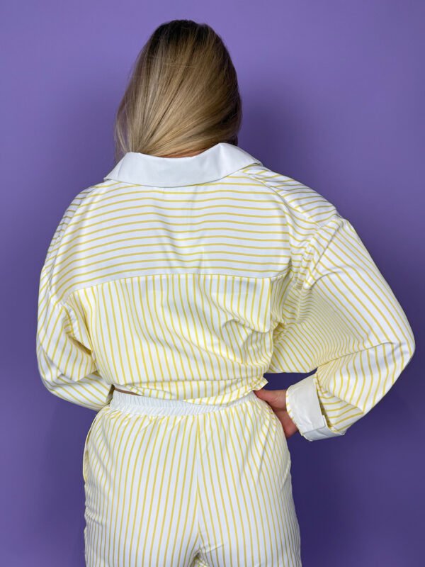 Gele pinstripe blouse Danniek