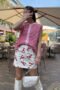 Roze/ rood gestreept knit gilet