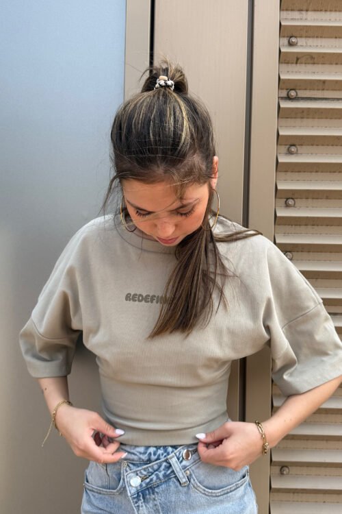 Taupe redefined tee