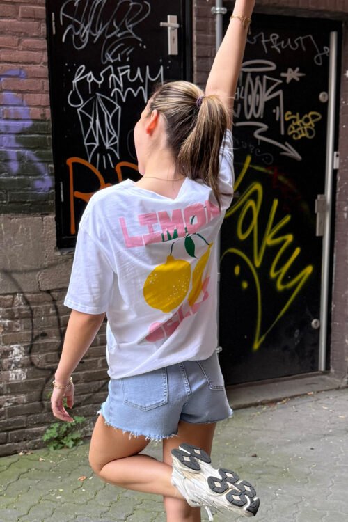 Wit t-shirt limon cello