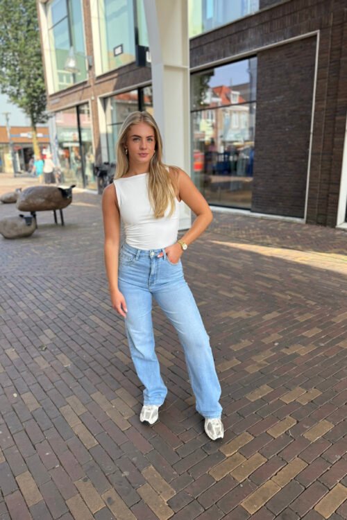 Blauwe wide leg jeans 2965