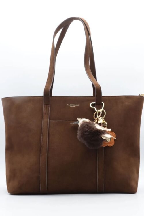Bruine shopper met charms Lotje 7528