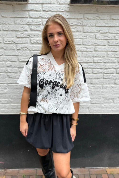 Witte kanten jersey gorgeous