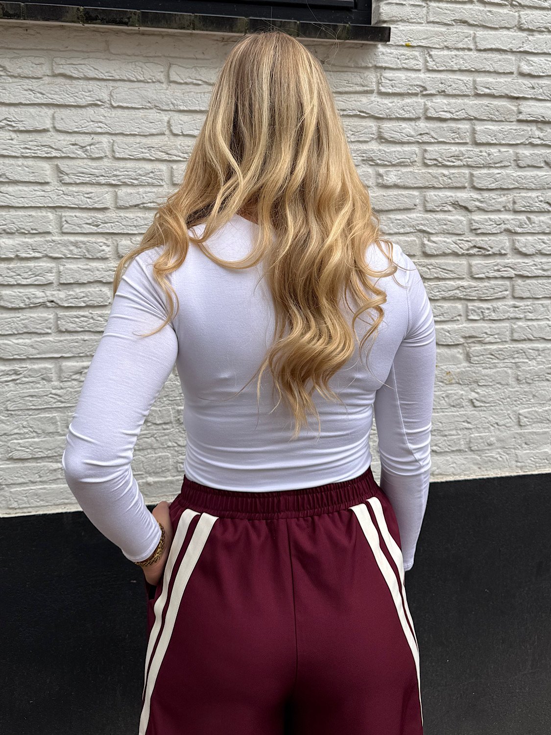 Basic top lange mouw Zia - wit