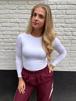 Basic top lange mouw Zia - wit