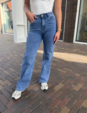 Blauwe straight leg jeans 8530-2