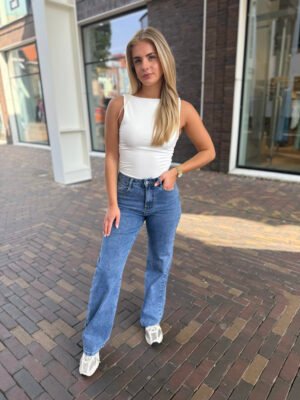 Blauwe straight leg jeans 8530-2