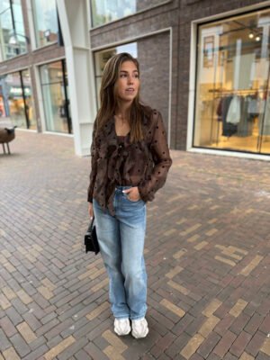 Blauwe straight leg jeans extra tall 6270