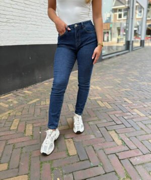 Donkerblauwe skinny jeans 3277-1