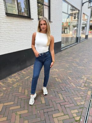 Donkerblauwe skinny jeans 3277-1