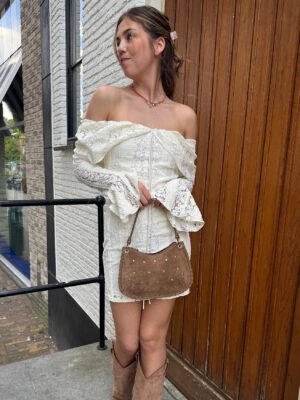 Ecru kanten jurk Amara