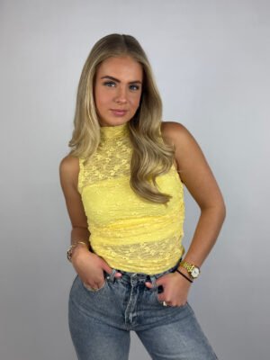 Gele getailleerde top Ivy