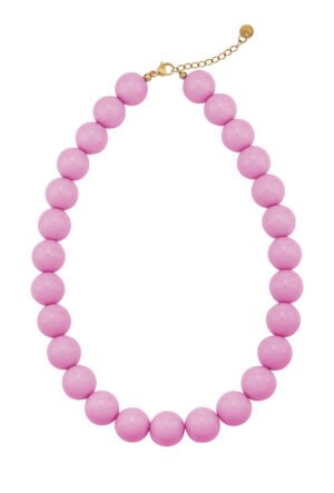 Grote kralen ketting - Mauve