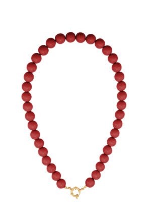 Kleine kralen ketting - bordeaux