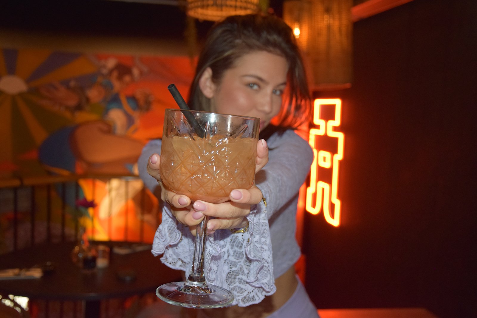 Lila kanten top Romée