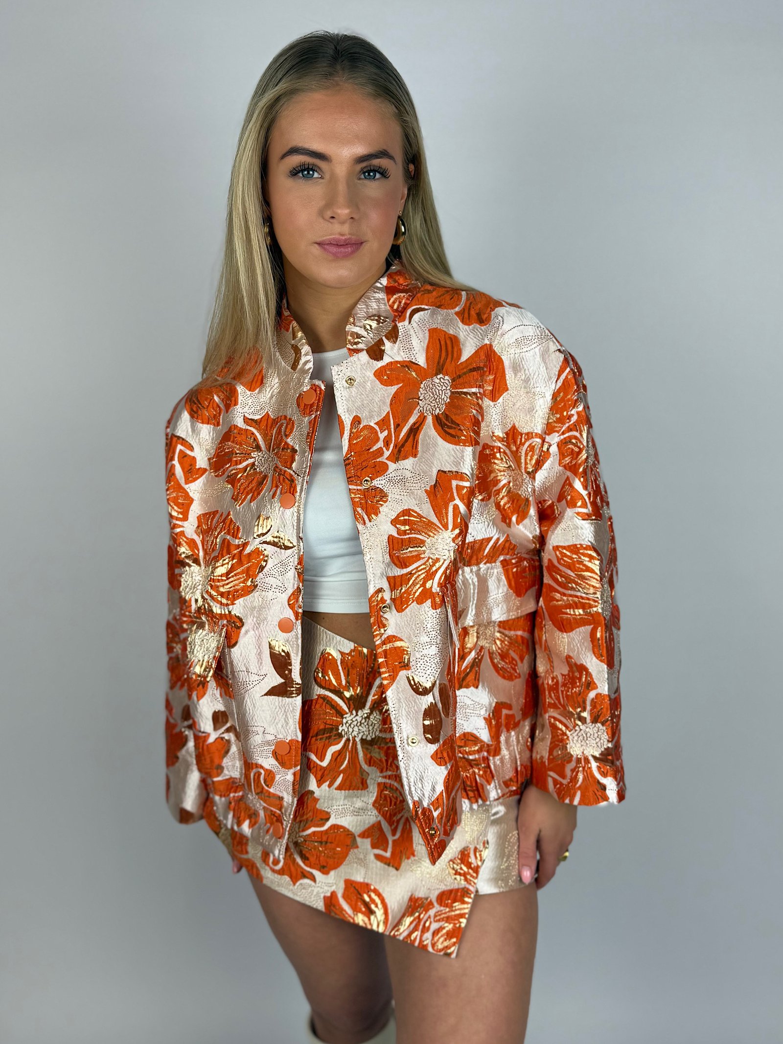 Oranje jacquard jack Norie