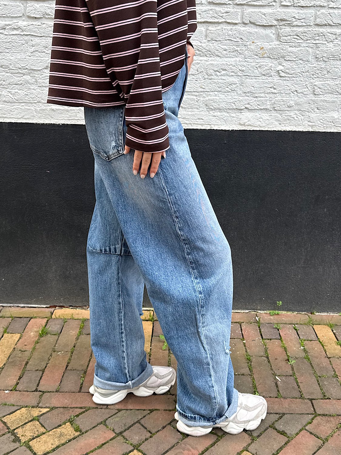 QH - Donkerblauwe ballon fit jeans 3837