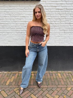 QH - donkerblauwe balloon fit jeans 3717