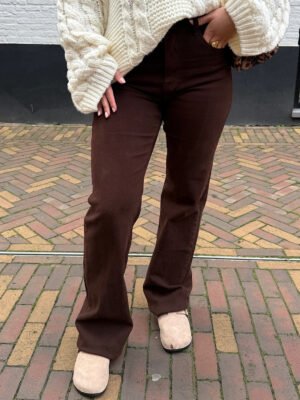 Tall wide jeans 3312 - bruin