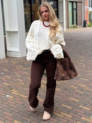 Tall wide jeans 3312 - bruin