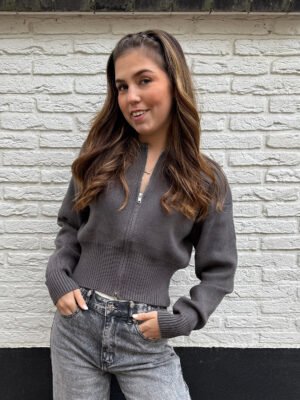 Vest met rits Aspen - antraciet