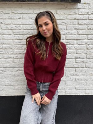 Vest met rits Aspen - bordeaux