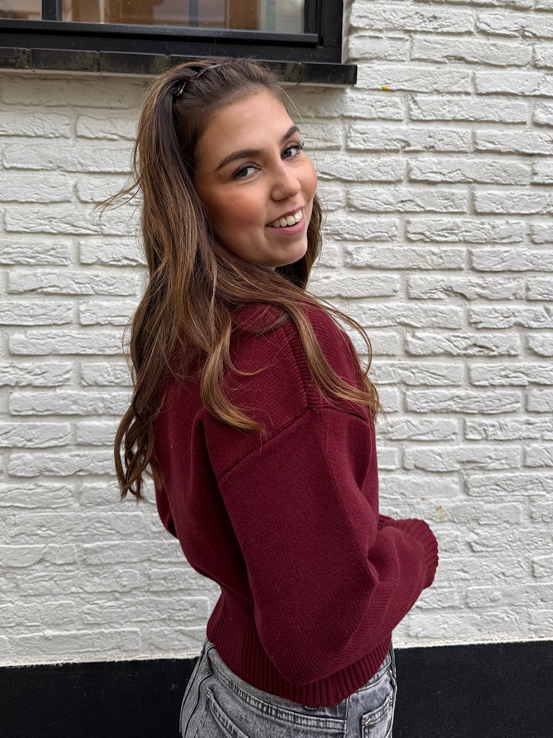 Vest met rits Aspen - bordeaux