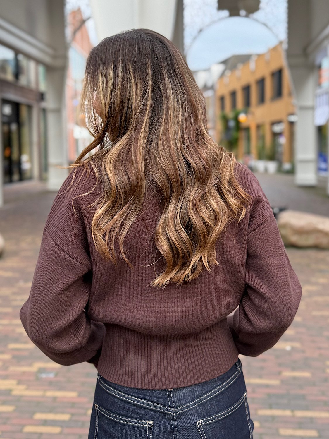 Vest met rits Aspen - bruin