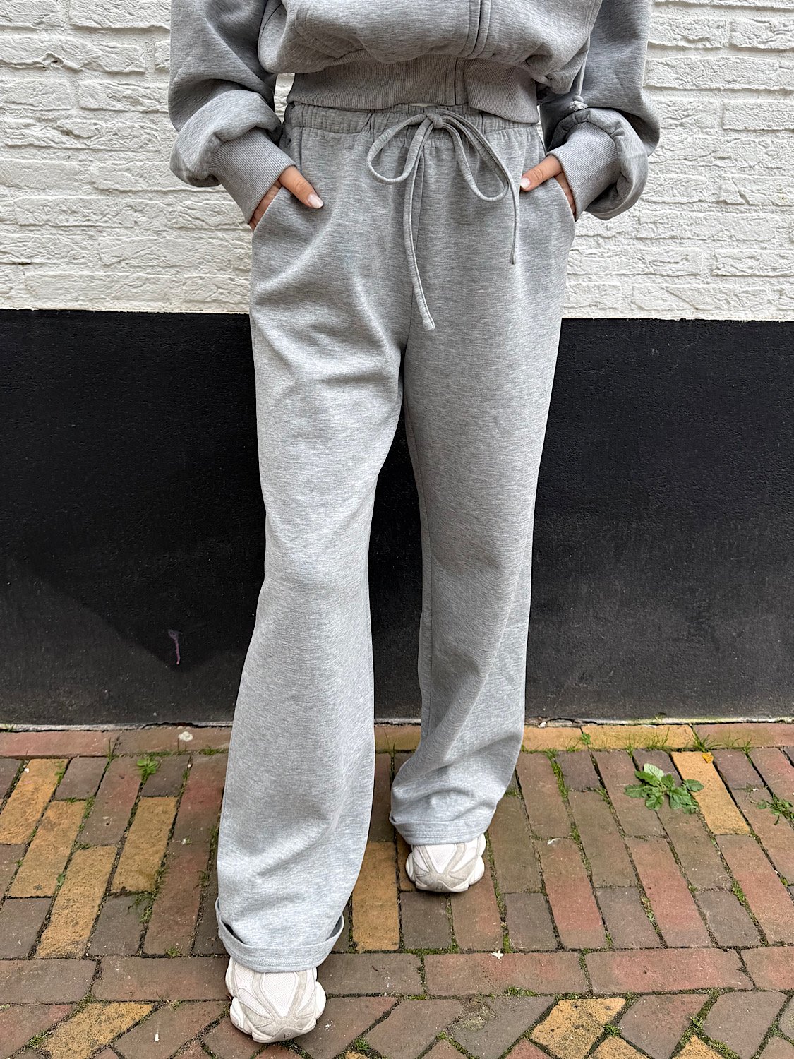 Wide leg jogger Noa - Grijs