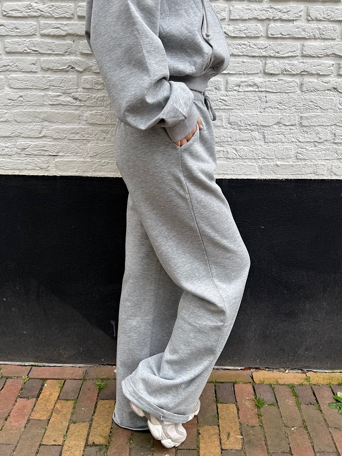 Wide leg jogger Noa - Grijs
