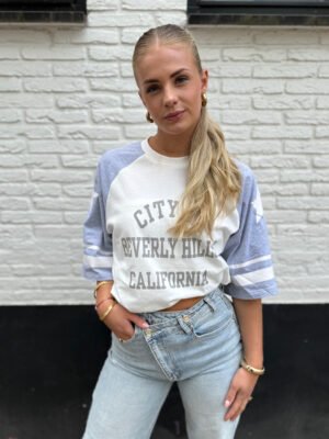 Wit/ grijs t-shirt Beverly Hills