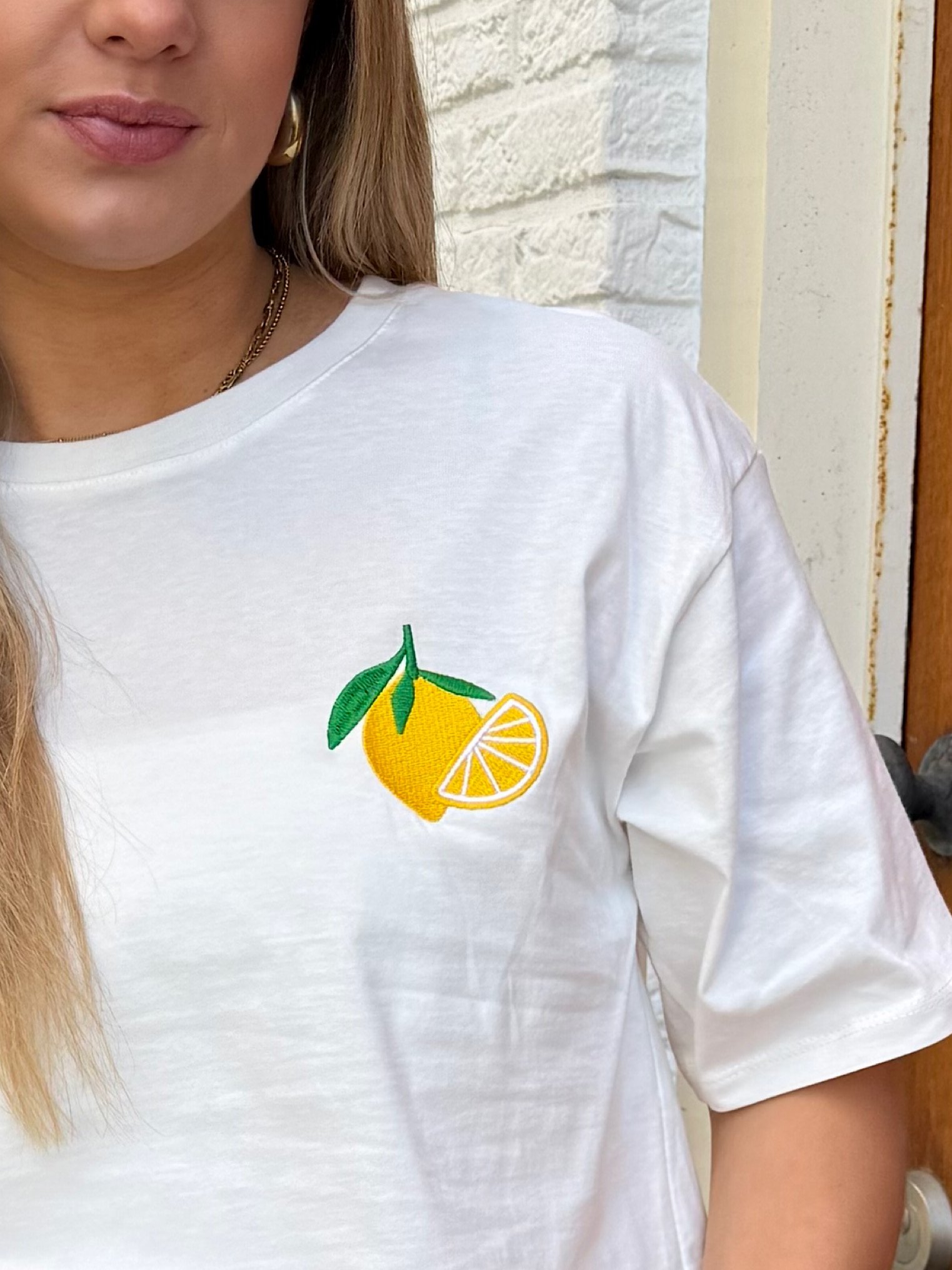 Wit t-shirt Lemon