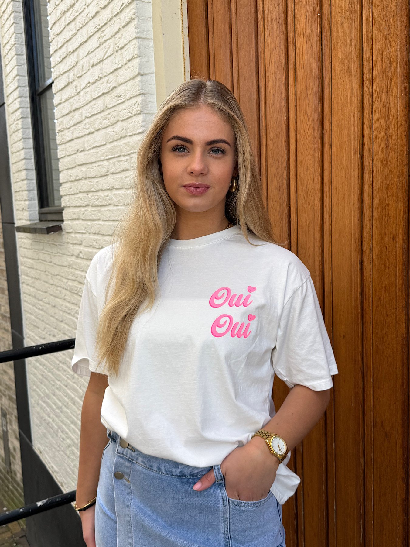 Wit t-shirt Oui Oui