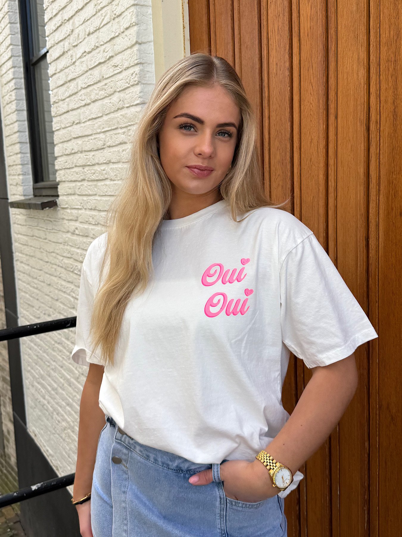 Wit t-shirt Oui Oui