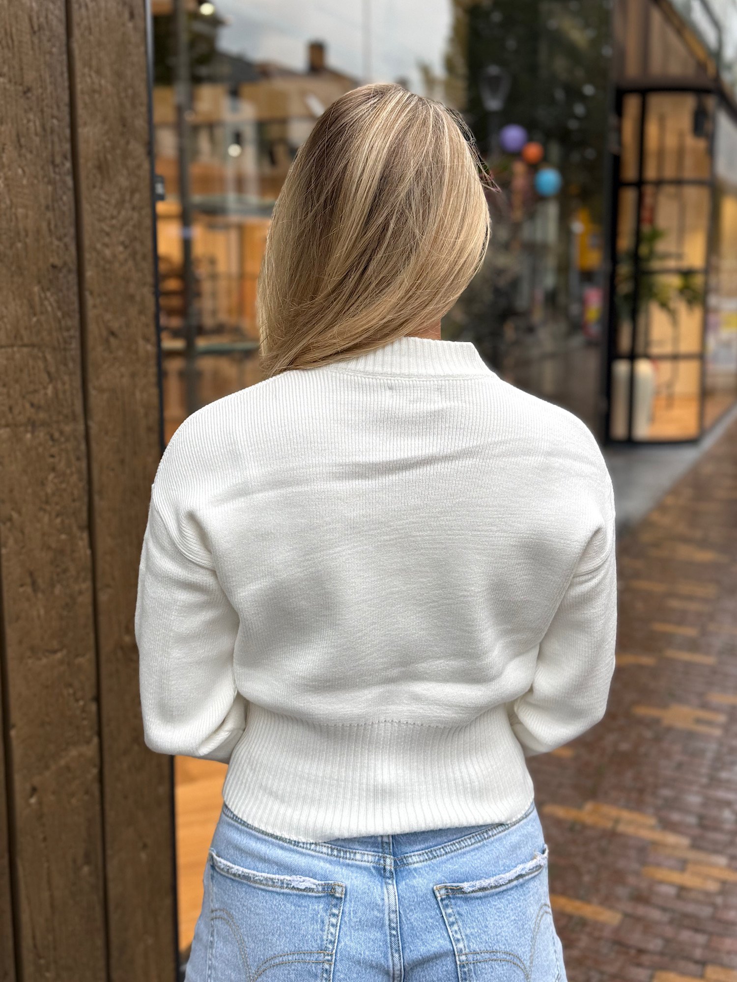 Wit vest met rits Aspen