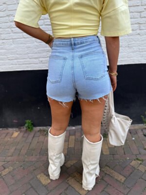 ZM - blauw denim skort 3 knopen Zari