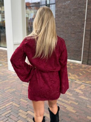 ZM - Bordeaux fluf jurkje Mila