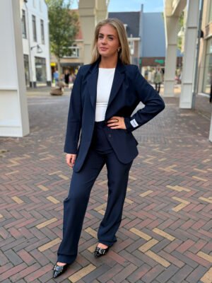 ZM - Navy highwaist pantalon Zayna