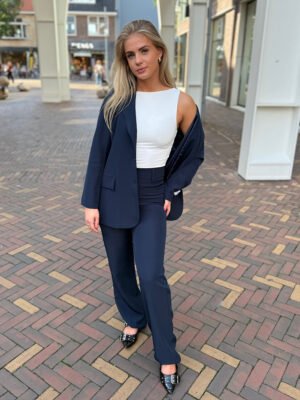 ZM – Navy highwaist pantalon Zayna ZM - Navy highwaist pantalon Zayna