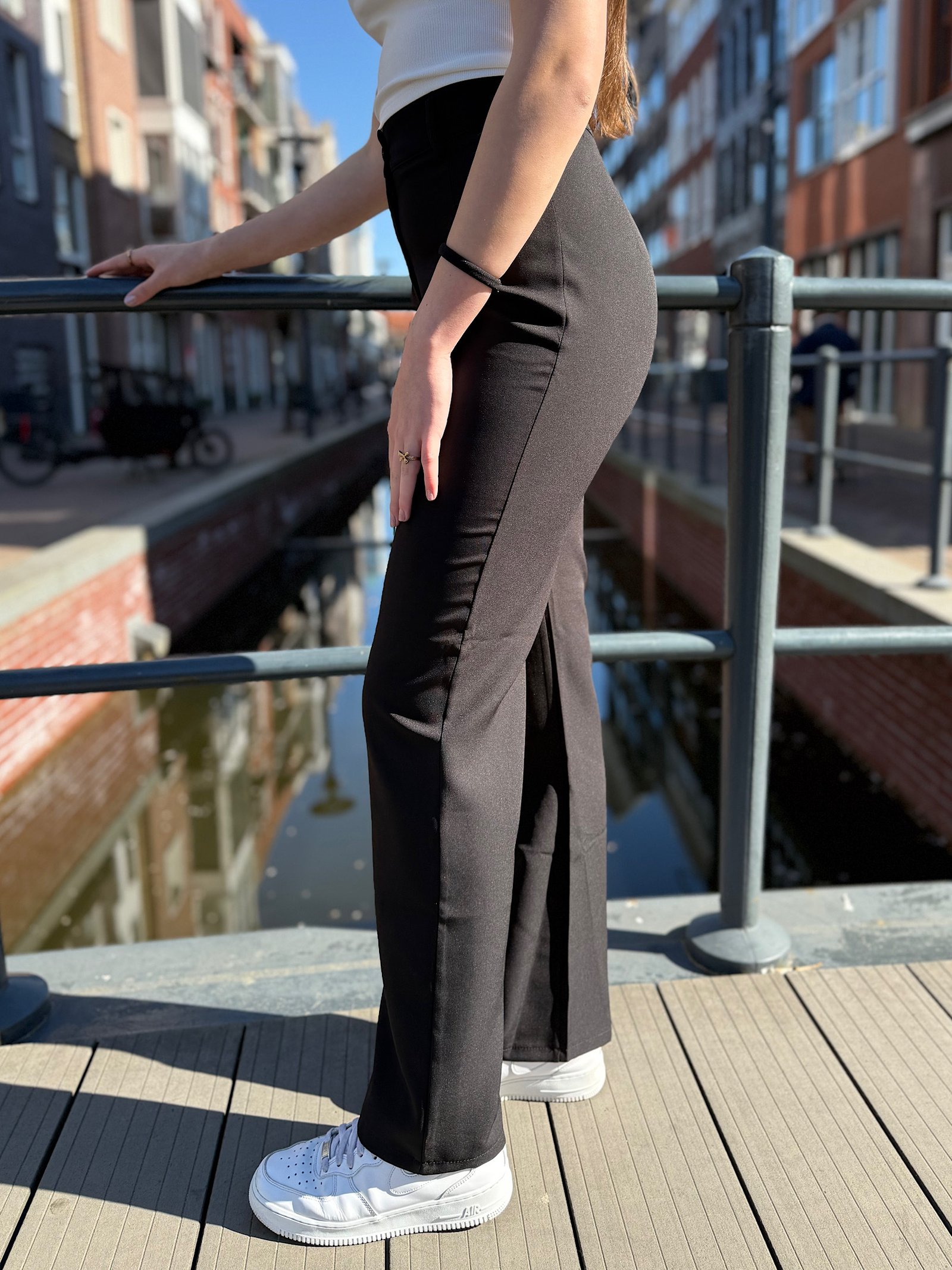 ZM - zwarte highwaist pantalon Zayna