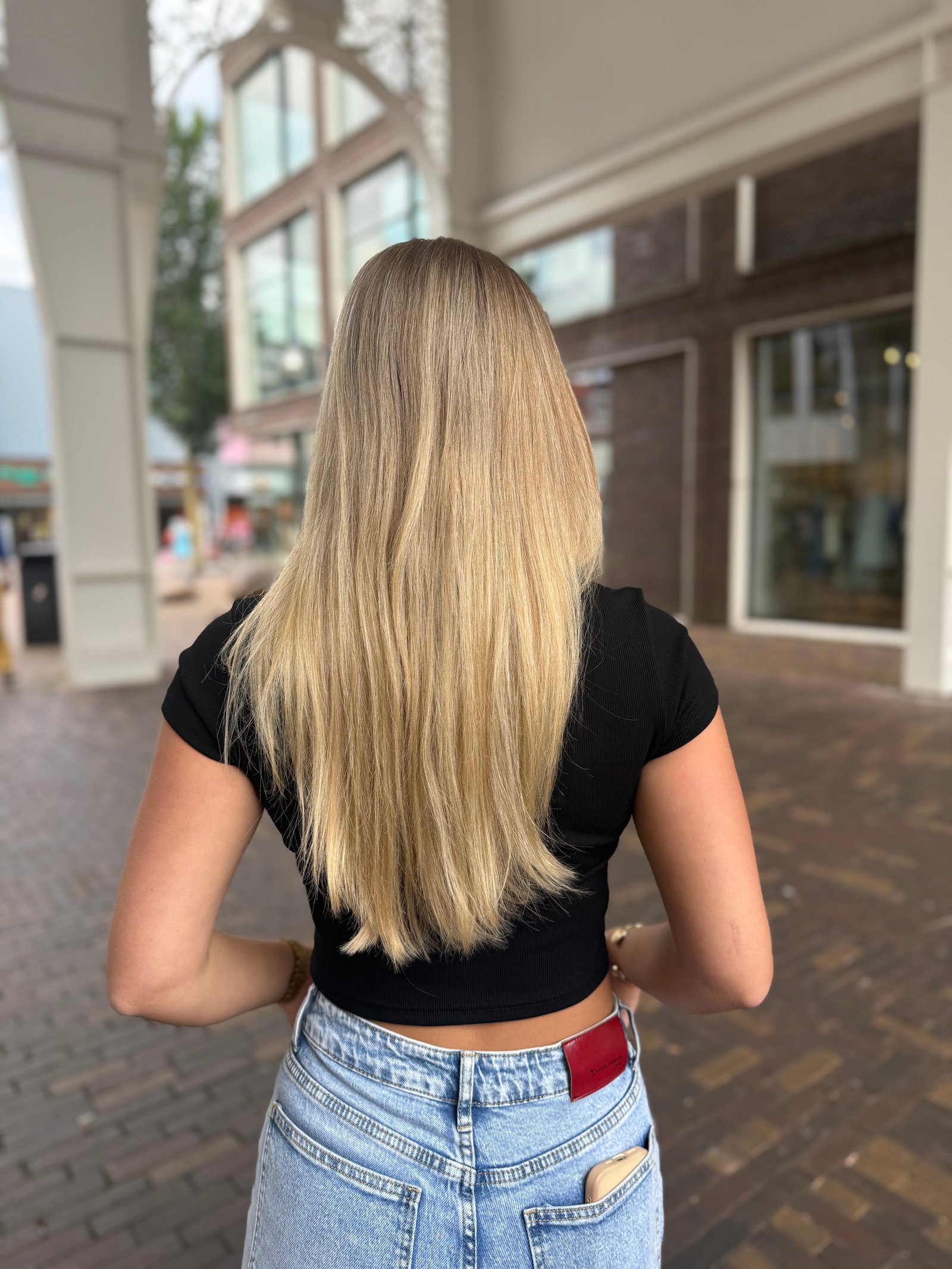 Zwart cropped shirt Deborah